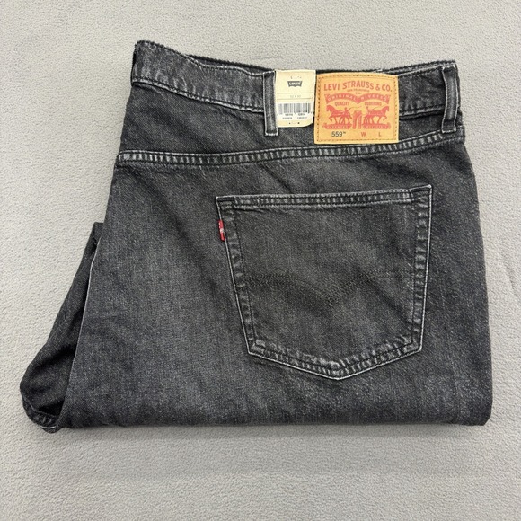 Levi's Other - NWT Levis 559 Relaxed Straight Jeans Mens Big & Tall 52x29 Just Being Me Black